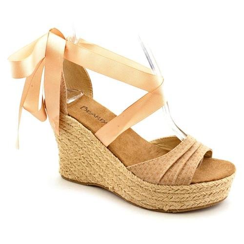 ... canvas wedge sandals shoes uk 8 tan canvas wedge sandals by bearpaw